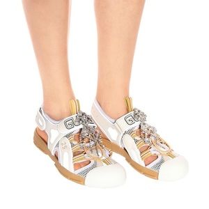Brand New Gucci Sandals with GG Logo Embellished 37.5 (US size 7.5)